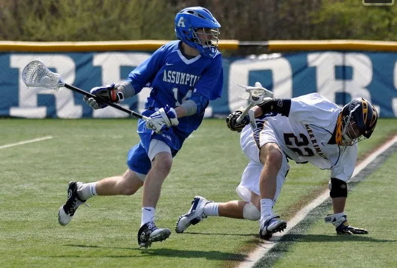 Connor Munisteri playing for Assumption College